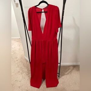 Haute Monde Vibrant Red Jumpsuit